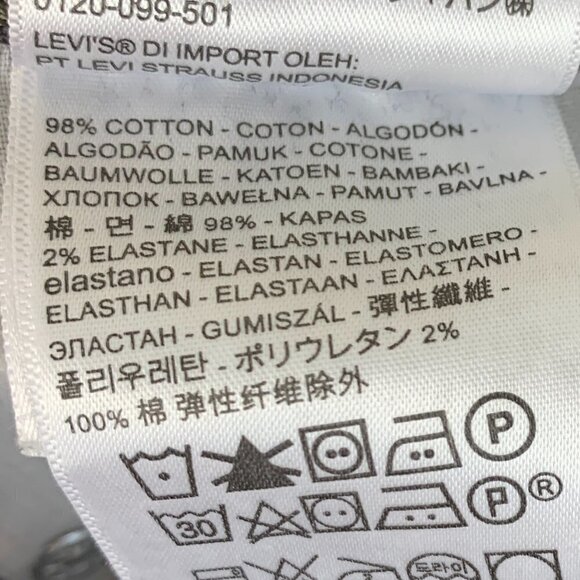 Levi's Wedgie Skinny Button Fly Jeans - Black Wash - Size 29 - Picture 8 of 10